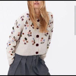 Zara floral cardigan